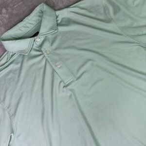 Fish Hippie Polo Shirt Mens Large Mint Green Stretch Performance Golf Casual